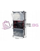 Модулен рафт за обувки с вратички 6 нива